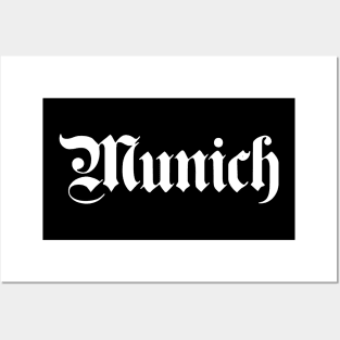 Munich (München) written with gothic font Posters and Art